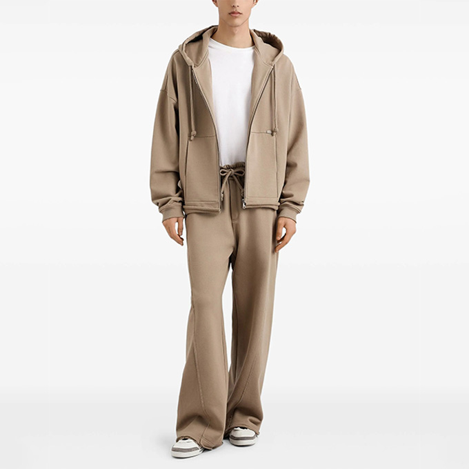 dolce & gabbana zip up hooded oversized fleece jacket & sweatpants